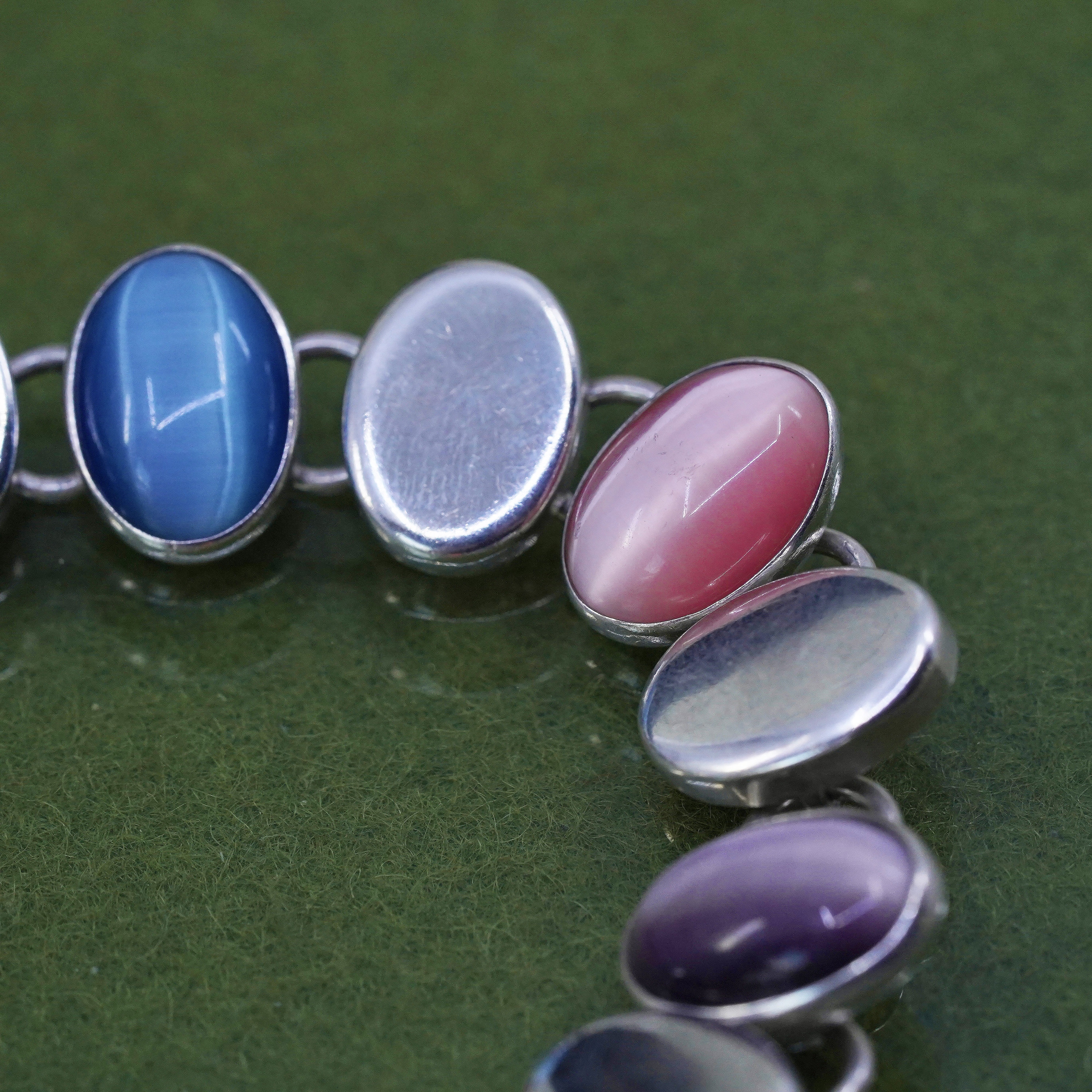 アクセサリー Vintage Mexican Silver Oval Bracelet 925 7