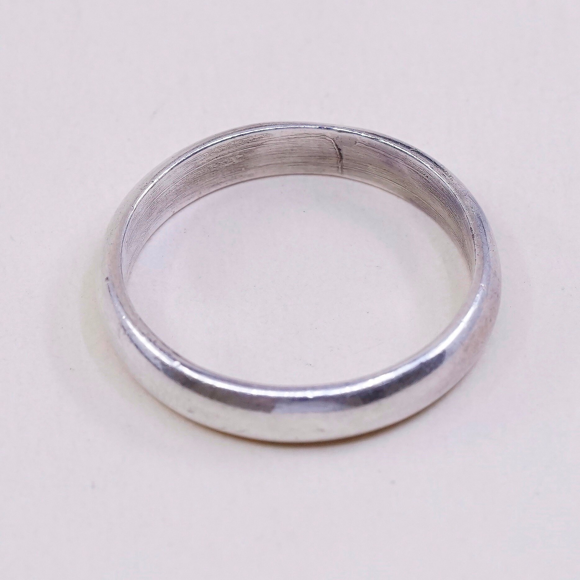 Size 12.25 Vintage Sterling Silver Handmade Ring, 925 Silver Band