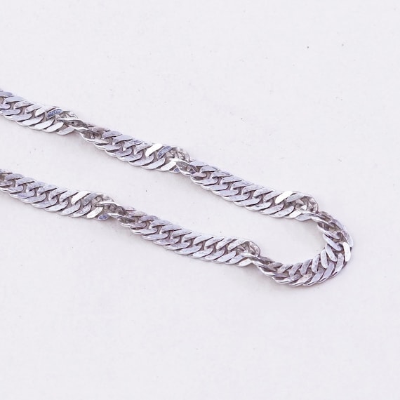 20”, 4mm, Vintage Sterling Silver Italy 925 Silver Twisted Curb