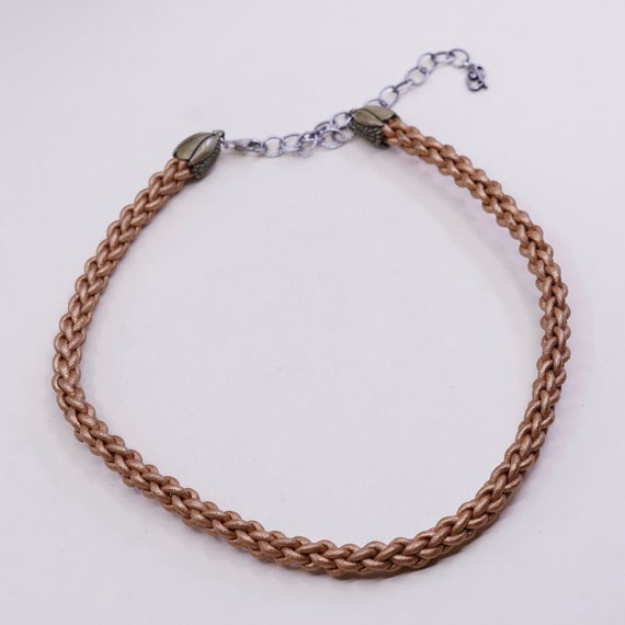 16+4”, Vintage handmade choker collar necklace wi… - image 2
