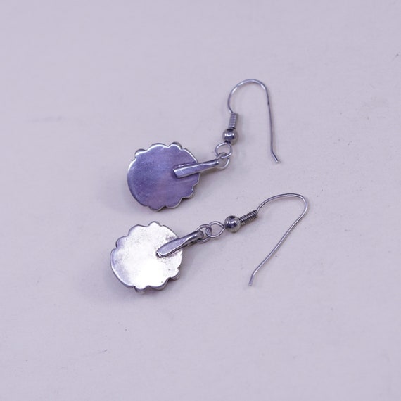 Vintage Sterling silver handmade earrings, 925 ov… - image 5