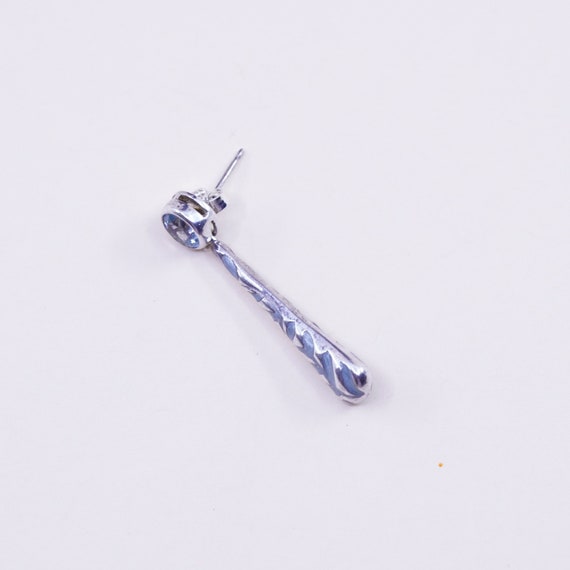 Vintage sterling silver handmade earrings, 925 te… - image 5