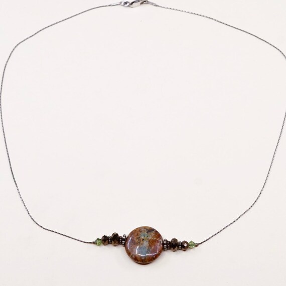 19", vintage sterling silver handmade necklace, f… - image 5