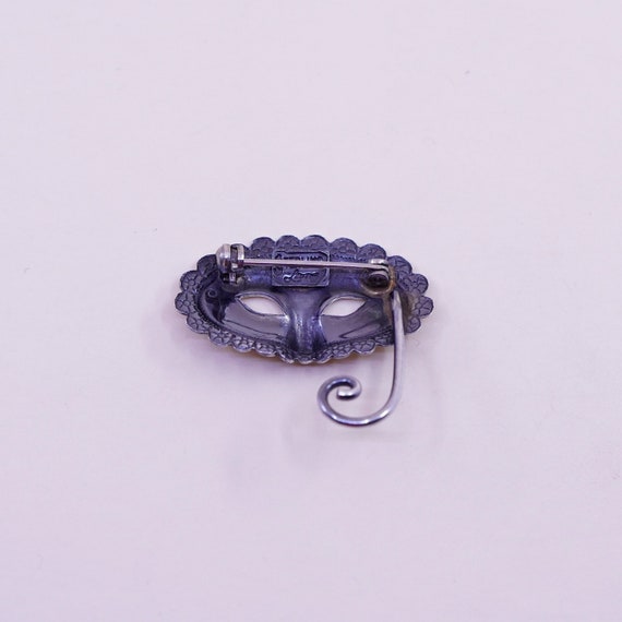 Antique Lang Sterling 925 silver Madi Gras Thespi… - image 4