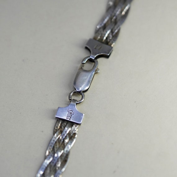 18”, 9mm, Vintage sterling silver necklace, 925 w… - image 4