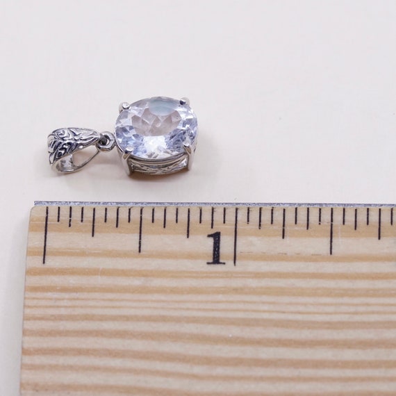 Vintage sterling silver cz crystal pendant, 925 p… - image 6