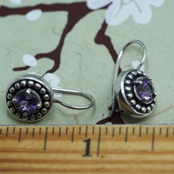 Vintage Sterling 925 silver handmade earrings wit… - image 7