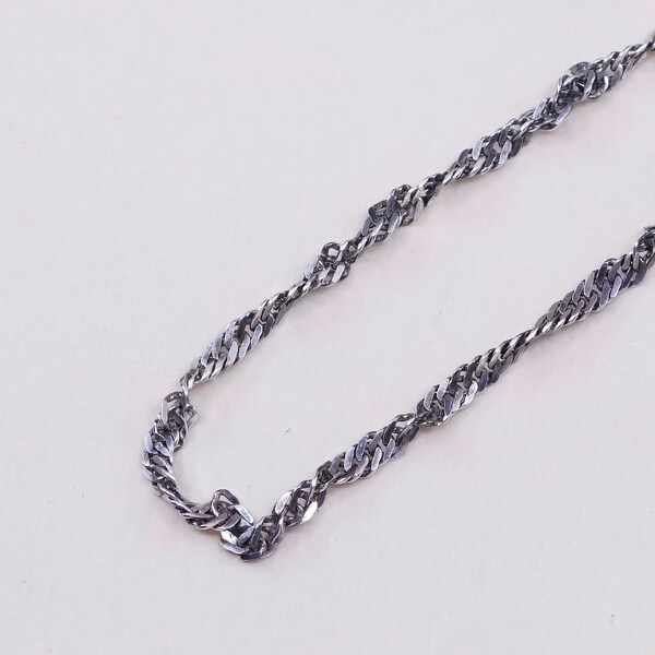 Gossipgirl 925 Sterling Silver Twisted Rope Chain – 2mm Solid Charm Necklace