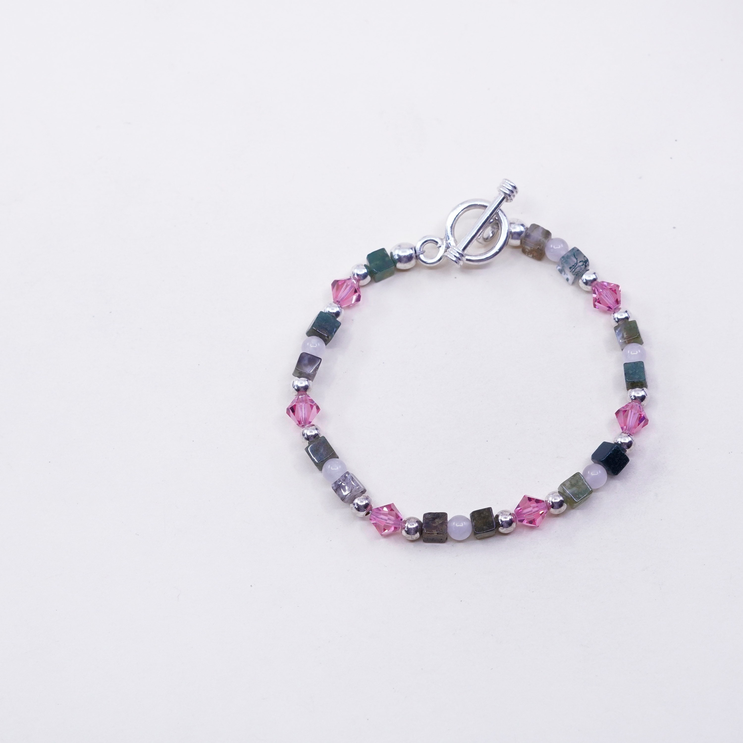 6.75 Vintage handmade bracelet with sterling 925 silver jade | Etsy