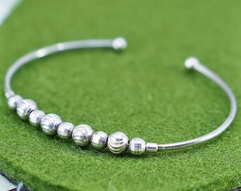6.5”, Vintage Italian Sterling Silver Bracelet, Modern Handmade