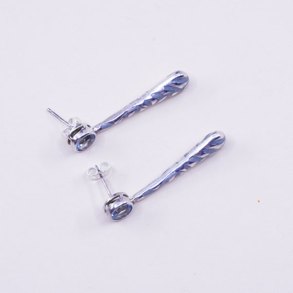 Vintage sterling silver handmade earrings, 925 te… - image 4