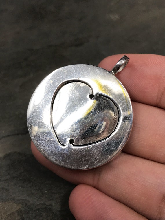 Vintage (021069) sterling silver handmade pendant… - image 2