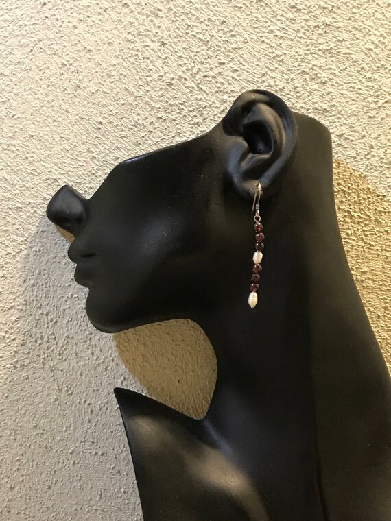 Vintage (000414) Sterling silver handmade earring… - image 3