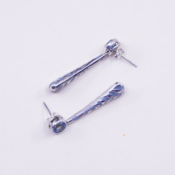 Vintage sterling silver handmade earrings, 925 te… - image 3