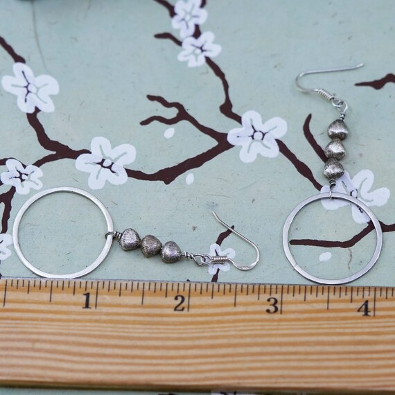Vintage sterling silver handmade earrings, 925 ma… - image 7