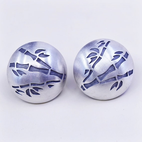 Designer modern Sterling silver handmade earrings… - image 1