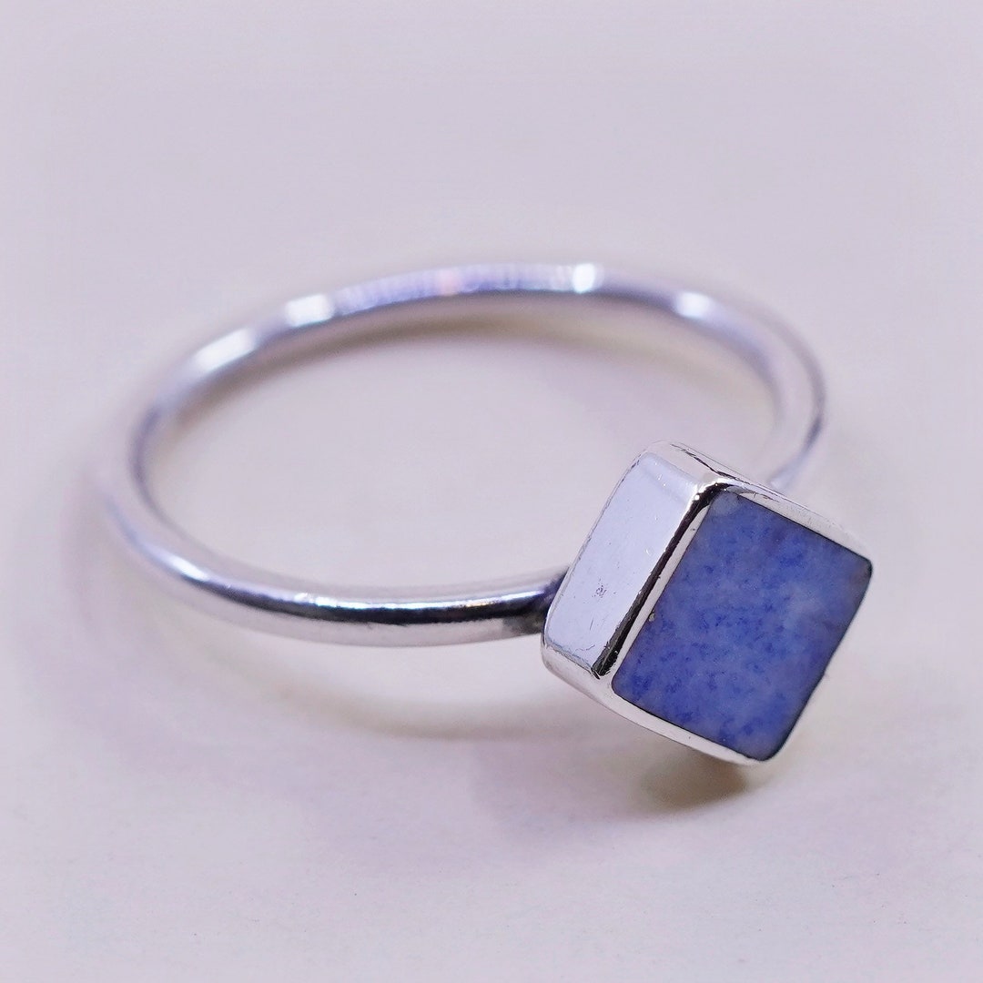 Size 5.5, Native American Sterling Silver Handmade Ring, 925 Stackable ...