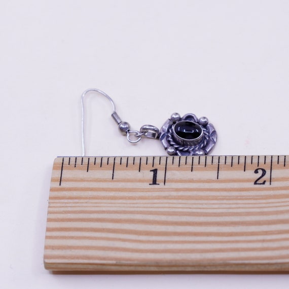 Vintage Sterling silver handmade earrings, 925 ov… - image 7