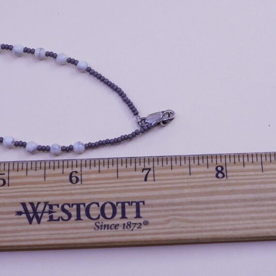 15”, Vintage Sterling silver handmade beads neckl… - image 6