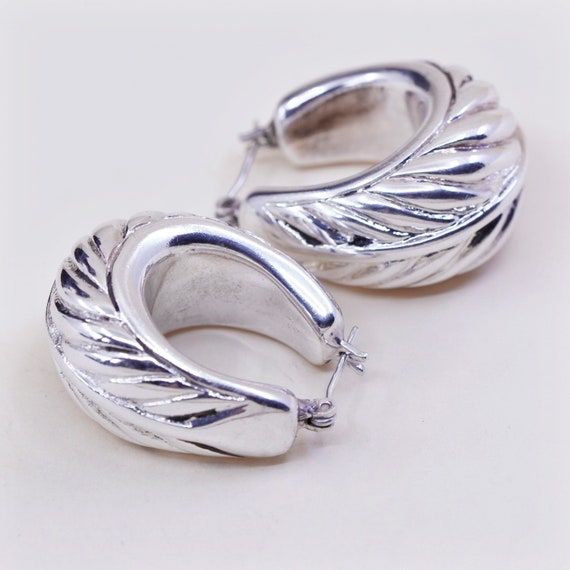 Handmade Modern Sterling Silver Mini Hoop Earrings from Peru - Silver Polish