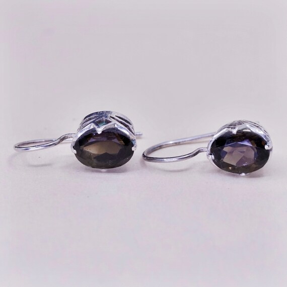 Vintage Sterling 925 silver handmade earrings wit… - image 1