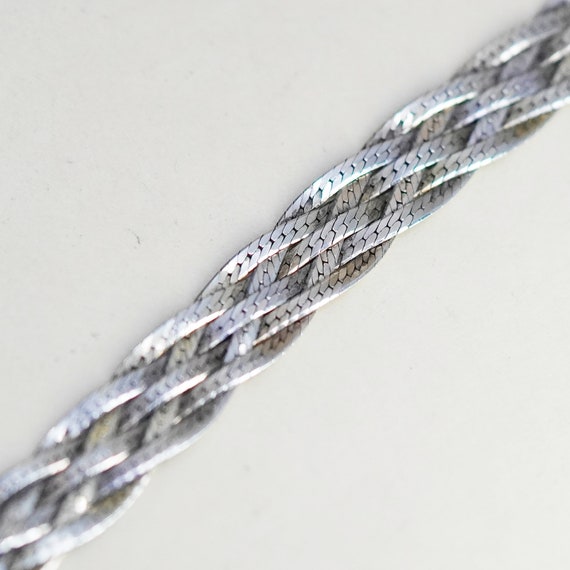 18”, 9mm, Vintage sterling silver necklace, 925 w… - image 3