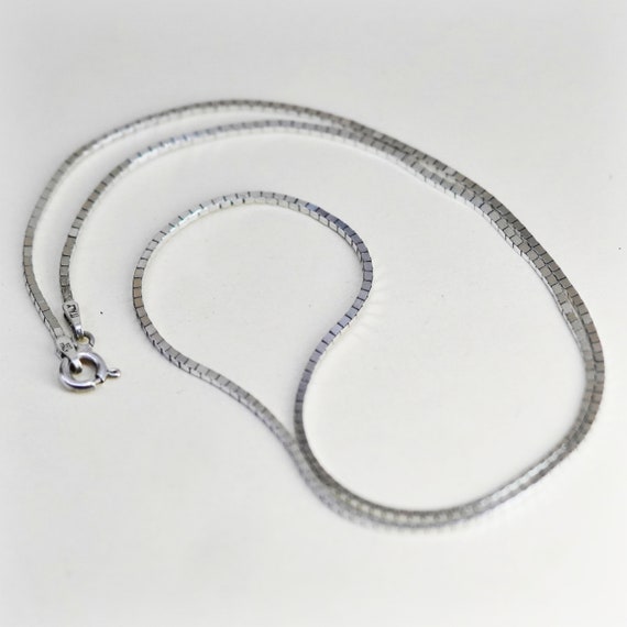 18”, 1mm, Vintage sterling silver snake chain, Ita