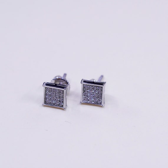 Vintage Lusso sterling silver earrings,  925 stud… - image 4