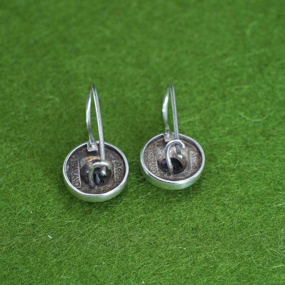 Vintage Sterling 925 silver handmade earrings wit… - image 4