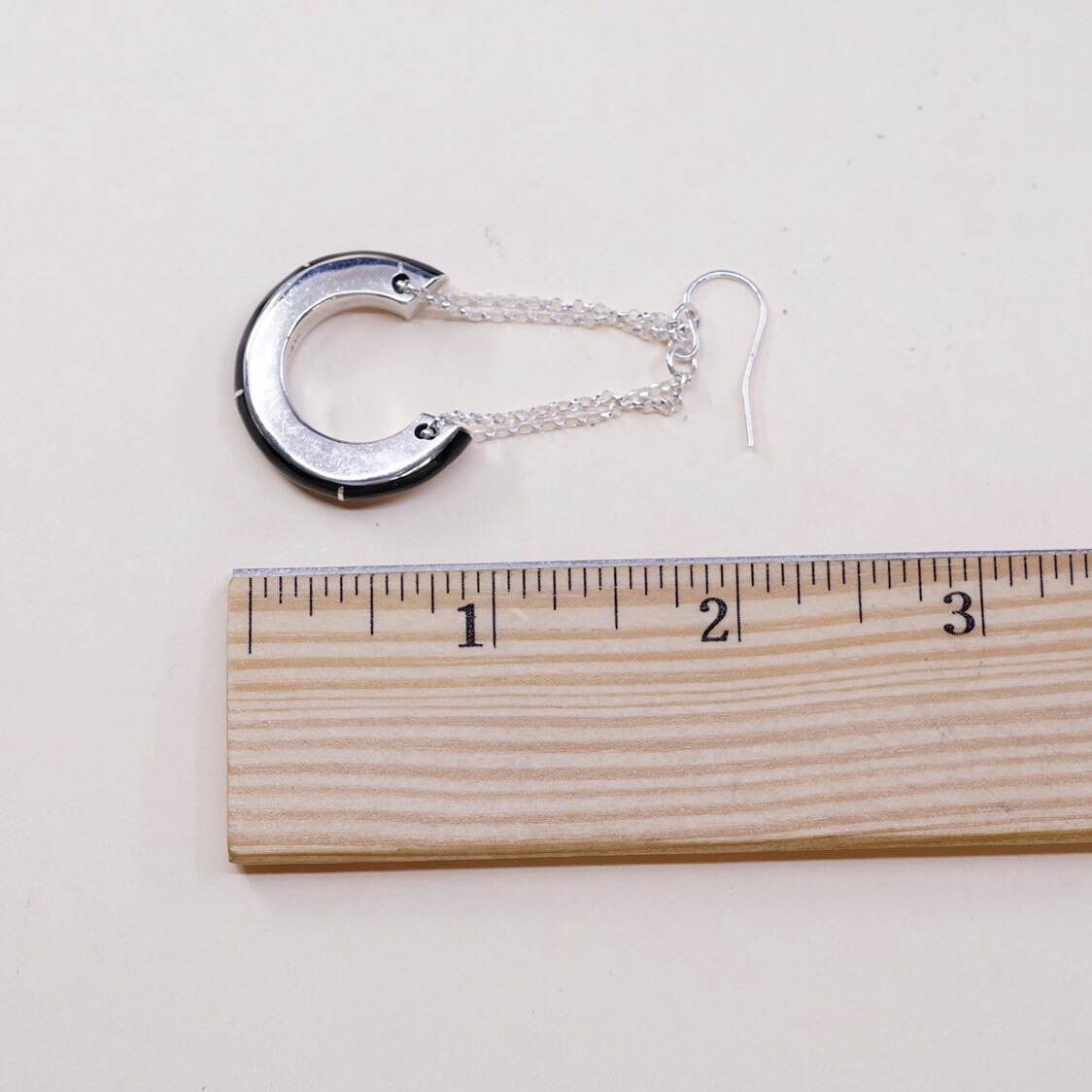 Vintage 000856 Sterling Silver Handmade Earrings, 925 Silver