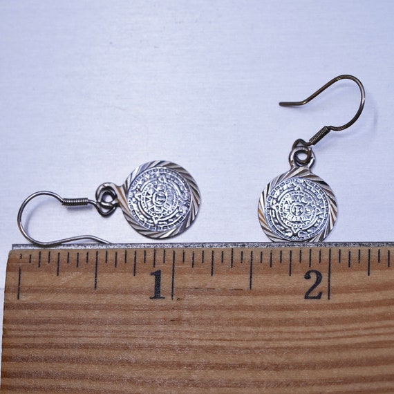 Vintage mexico sterling silver handmade earrings,… - image 6