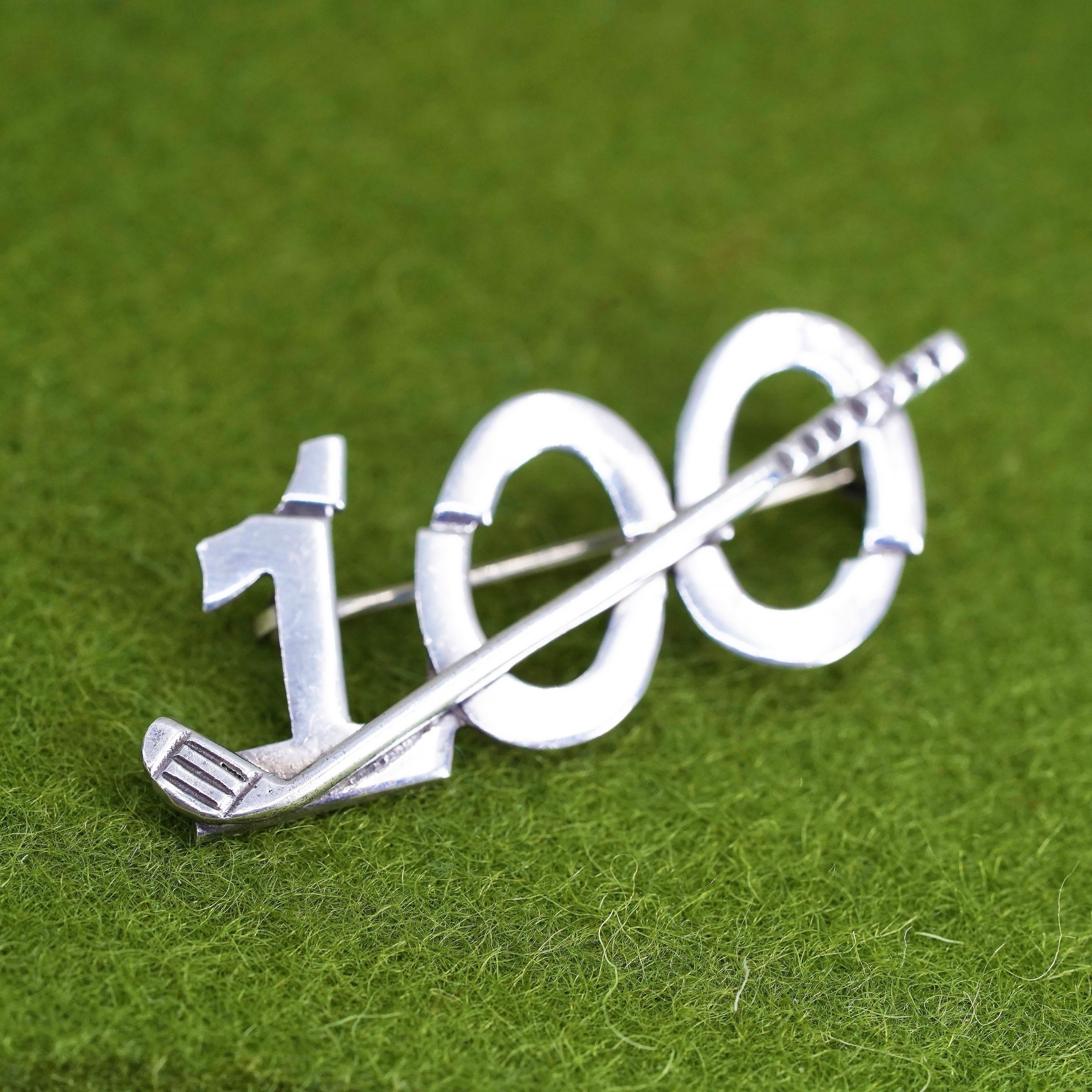 定番人気！ Vintage Leonore Doskow Sterling Silver Golf 100 Brooch その他