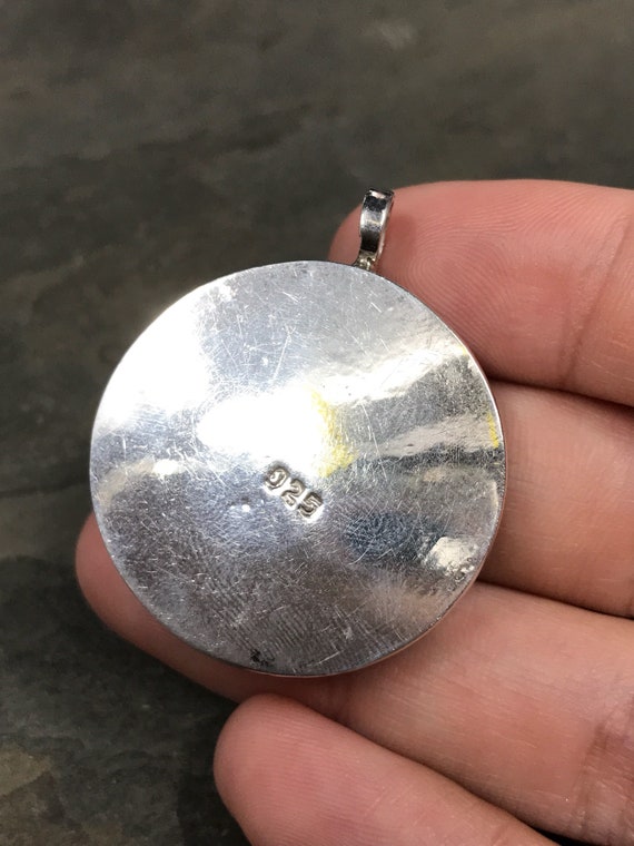 Vintage (021069) sterling silver handmade pendant… - image 4