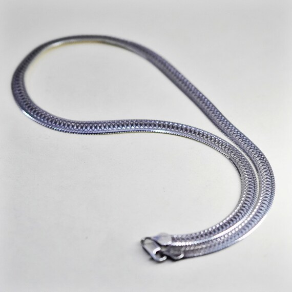 18” 7mm, Vintage Italy Milor sterling silver necklace… Gem