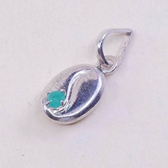 Vintage (021356) Sterling silver handmade pendant,