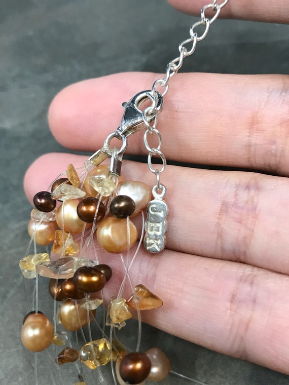 18", Vintage 14 strands Freshwater pearl necklace… - image 3