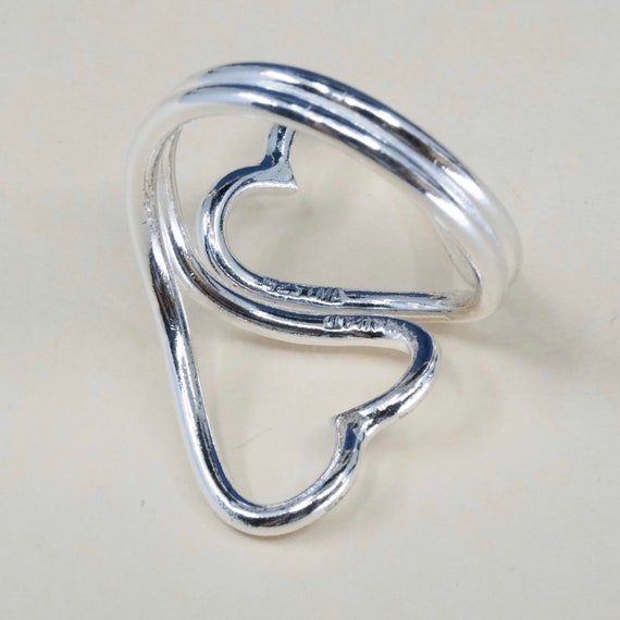 Size 5, Vintage sterling silver handmade ring, 92… - image 5