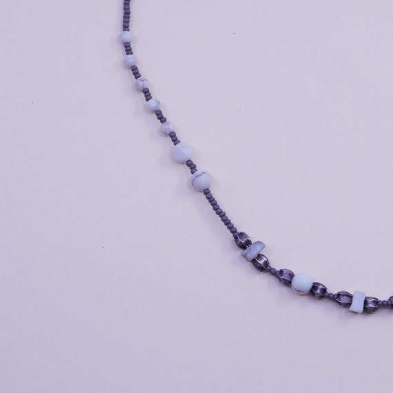 15”, Vintage Sterling silver handmade beads neckl… - image 8