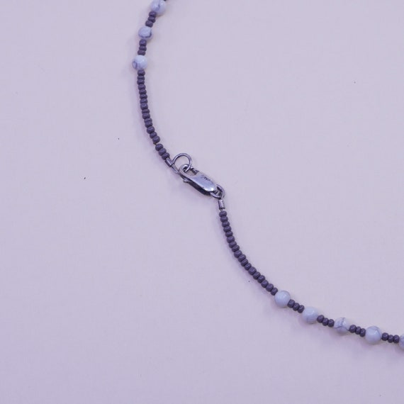 15”, Vintage Sterling silver handmade beads neckl… - image 3