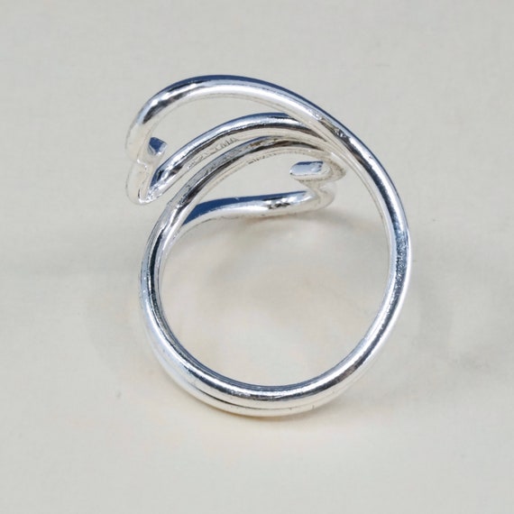 Size 5, Vintage sterling silver handmade ring, 92… - image 6
