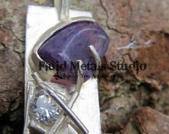 Modern amethyst pendant