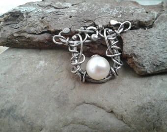Southern Belle sterling silver and South Sea pearl pendant