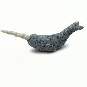 Miniature Narwhal Figurine Polymer Clay