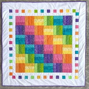 Bright Colors Baby Pre-Cut Quilt Kit with pattern and fabric - includes Pattern, Directions, Pre cut Fabric, easy sewing kit