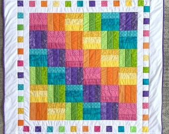 Bright Colors Baby Pre-Cut Quilt Kit with pattern and fabric - includes Pattern, Directions, Pre cut Fabric, easy sewing kit