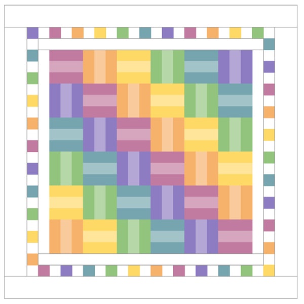 Bright Colors Baby Quilt Digital Pattern