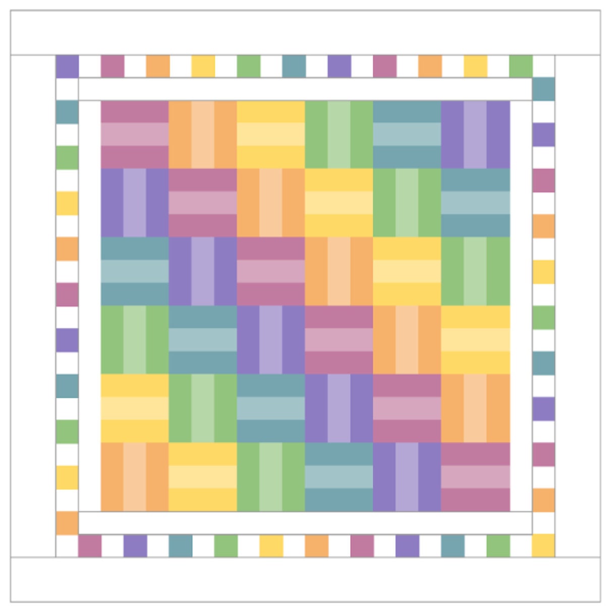Bright Colors Baby Quilt Digital Pattern