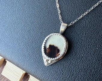 Dedritic Agate, agate pendant necklace, sterling silver necklace