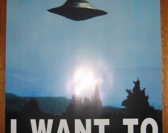 X-FILES - I Want To Believe Poster UFO Full Size Mulder
