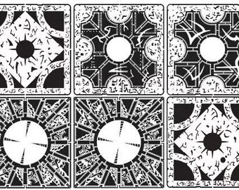 Hellraiser Lament Configuration Phototool for etching, laser cutting, printing Digital download Full set, highly detailed Puzzle box Pinhead